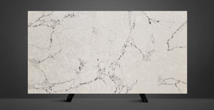 Image Title Quartz Master Slabs are manufactured from natural materials, each slab is unique and variations to shade and pattern are inherent of the product.  All Quartz Master surfaces are easy to clean and maintain, and require minimal maintenance – there’s no need to seal or wax the surface.  Size: 127" x 64" (all slab sizes) Thickness: 1-1/4" or 3/4" Finishes: Polished