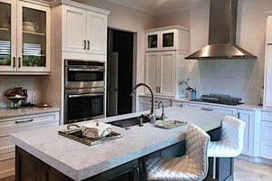 Image Title Nice, shiny, comfortable  and modern kitchen design by our company. We can design, fabricate and install your dreams kitchen.