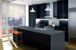 Image Title Nice, shiny, comfortable  and modern kitchen design by our company. We can design, fabricate and install your dreams kitchen.