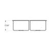 Granite Sink 50/50 Layout of deep Undermount Double Bowl  Overall Size: 32 x 21 x 9-7/16 in  Bowl Size: 14-3/16 x 16-15/16 x 9-7/16 in