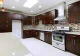 Beech Espresso (kitchen cabinet) Beech Espresso (kitchen cabinet)- white top and metallic handles
