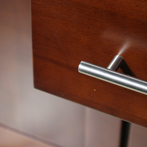 Image Title Beech Espresso (kitchen cabinet)- metallic handle