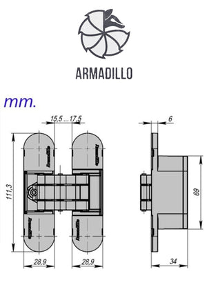 Image Title Hidden Hinges For Interior Doors (INNOARMAD_HD)