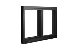 Horizontal Sliding Windows Black Metalic