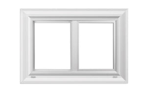 Image Title Horizontal Sliding Windows white vinyl