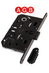 AGB magnet locks (Italy) AGB black magnet locks (Italy). The magnet locks vs regular locks: magnet locks' life time is 2 times longer, silently closes, new innovative technology, and doesn't hit the door frame.
