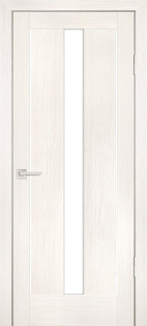 PS2MCB Pearl oak white finish with white glass _Giovanni Boccaccio modern interior doors