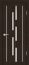 INDPS33WNW - Designed: Turin Alps Collection - Named : Raffaele Covanni Wenge melinga with white glass - PS33WNG - Named By Raffaele Cavinato- Regimental Profile Doors from Turin Alps Series