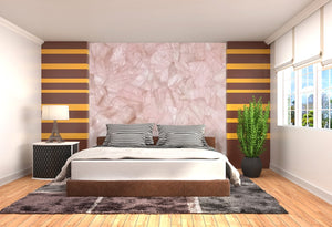 Bedroom wall concept by natural quartz - GRANITE COLLECTIO / MC0900 ROSE QUARTZ