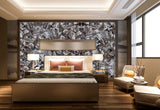Bedroom wall concept by natural quartz - GRANITE COLLECTIO / MC0600 GREY AGATE