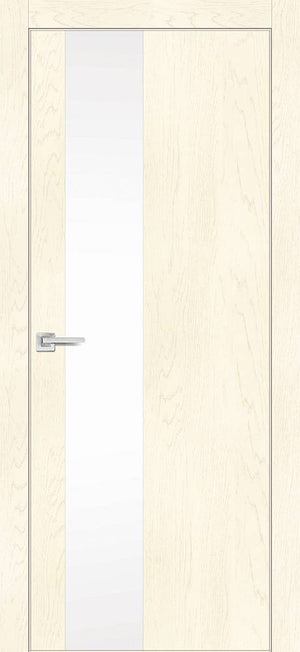 Modern interior door - Snow white with white glass FX6SAW  Simona de'Ferrero 