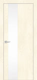 Modern interior door - Snow white with white glass FX6SAW Simona de'Ferrero