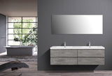 IVANNA-PRE Wall Mount Vanity with White Sink
