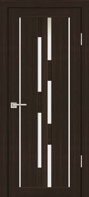 Wenge melinga with white glass - PS33WNG - Named By Raffaele Cavinato- Regimental Profile Doors from Turin Alps Series