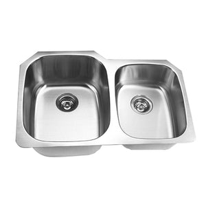 8252A – 60/40 Undermount Sink. DIMENSIONS	32.38 x 18.13 x 9 in Material	Undermount Sink Thickness	18GA Outside Size	32-1/4″ x 20-3/4″ x 9″ Inside Size	15-3/4″ x 18-3/4″ x 9″